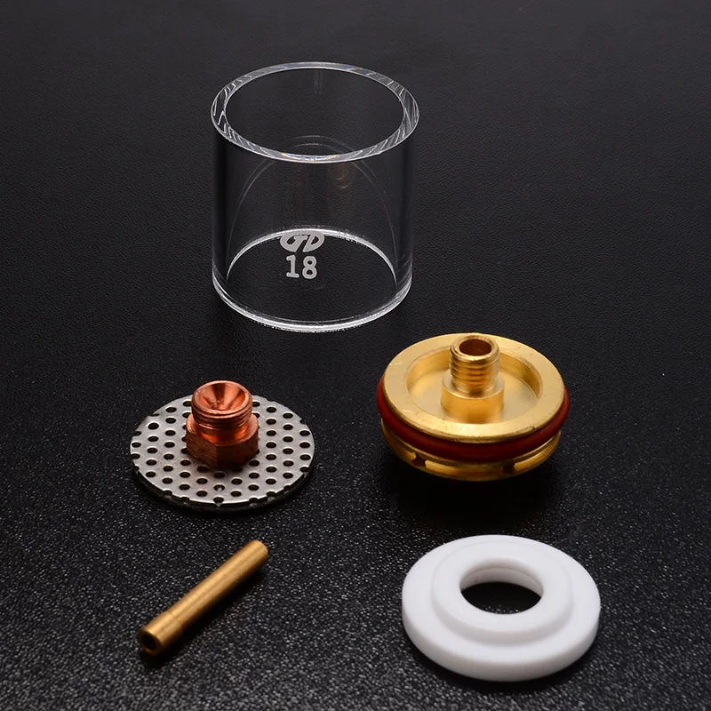 5Pcs TIG Welding Torch Cup Stubby Cup Gas Lens Collet Nozzle Kit for WP-9/20/25 3/32" 2.4 mm Welding Accessories