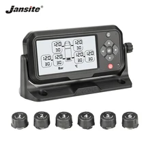 Jansite Грузовик TPMS система контроля давления в шинах батарея питания цифровой прозрачный дисплей Авто Охранная сигнализация s давление в шинах