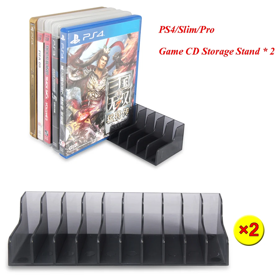 2 шт/набор PS4 Slim Pro аксессуары для игр кронштейн для хранения держатель для sony Playstation 4 PS4 дисковая подставка для игр