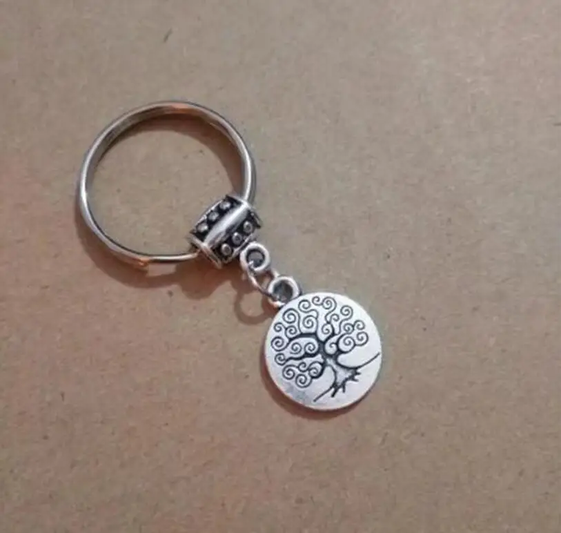 30 шт./лот Брелок Древо жизни для сумки брелок ключей Очаровательная подвеска
