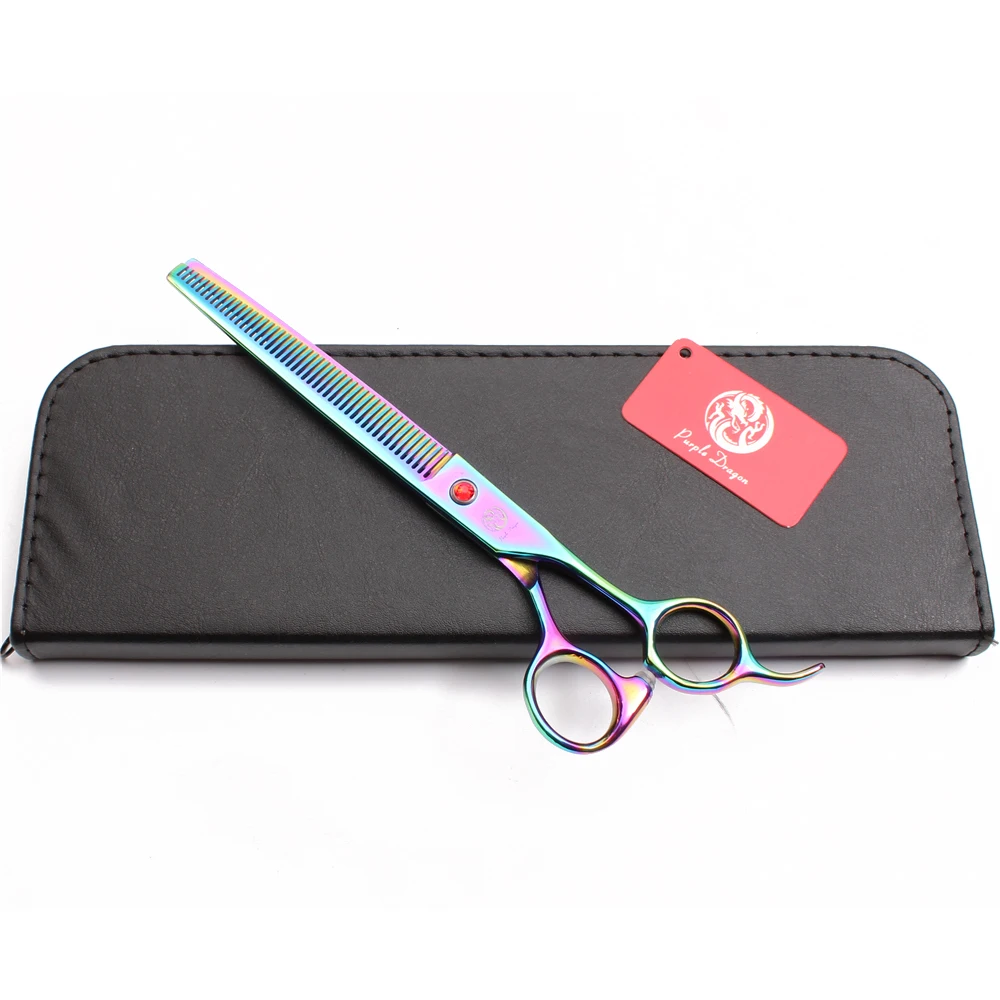 Dogs Grooming Shears Thinning Scissors Professional Pets Shears Animal Scissors Purple Dragon 7.5