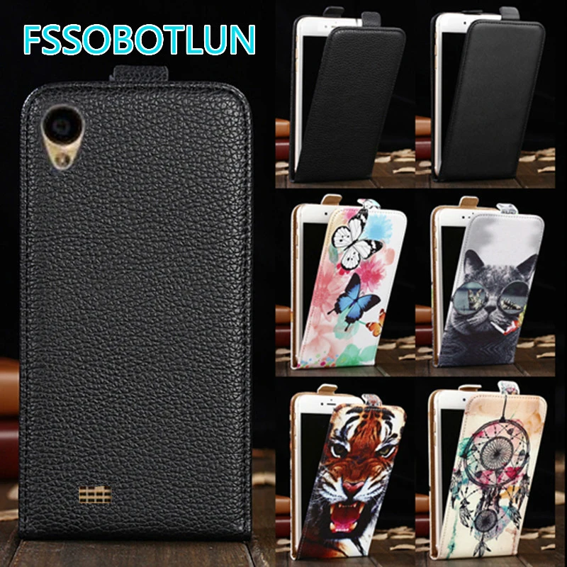 

FSSOBOTLUN For BQ BQ-4583 Fox Power Case TOP Quality Cartoon Painting vertical phone bag flip up and down PU Leather Cover