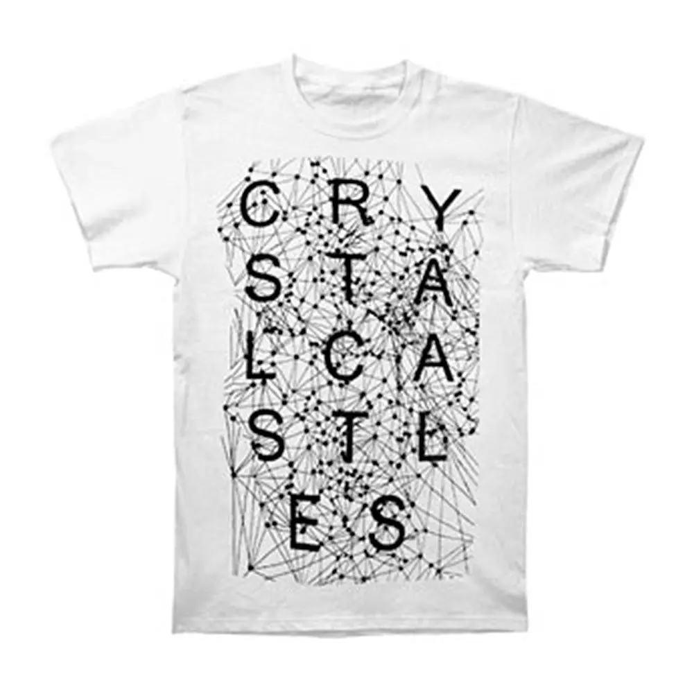 

Crystal Castles Men's Crimewave Slim Fit T-shirt White Rockabilia100% cotton casual short sleeve men T shirt o-neck
