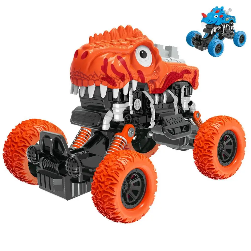 

Dinosaur Monster Truck Toys,DIY Friction Powered Pull Back Cars with 2 Dinosaur Case and 1 Carbody,Toddler Toys for Aged 3 and A