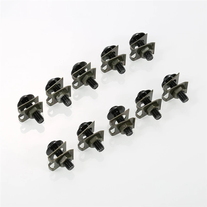30X Blue M6 6MM Sportbike Fairing Body Bolt Screw Spire Speed Fastener Clip Nut
