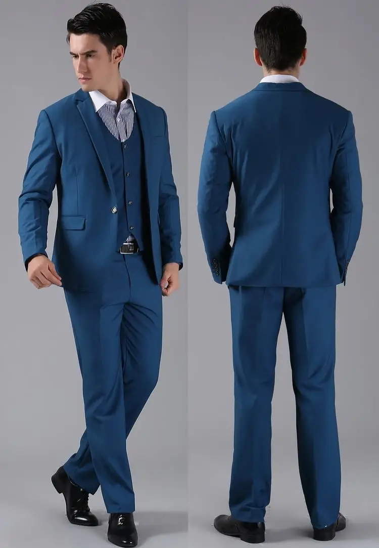 Teal Wedding Suit Ideas Custom Made Side Vent Groom Tuxedos Teal Best Man Suit Notch Lapel