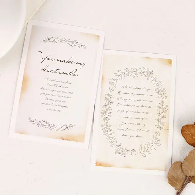 Carta de Amor romántico Tema Diseño Vintage Postales DIY 