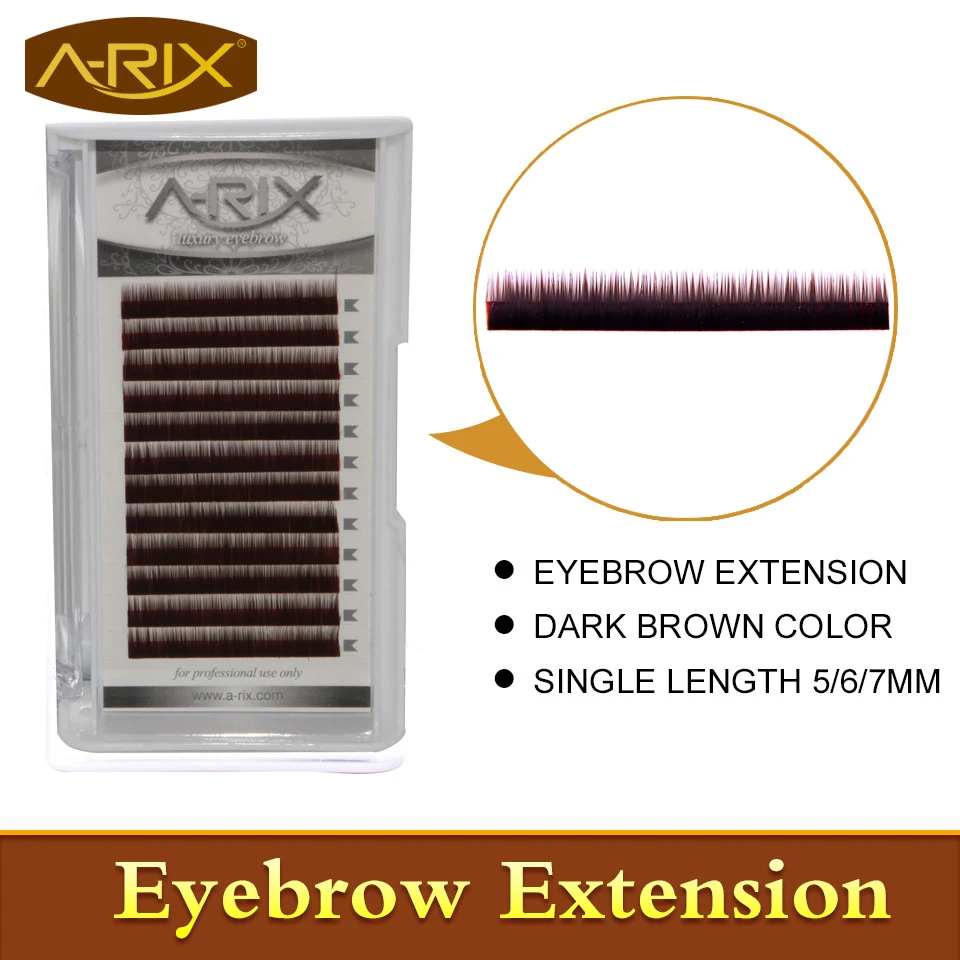 

New Arrival 2016 Fashion 1pack Dark Brown color Eyebrow Extension Individual Mink Eyebrows Artificial Fake False Eyebrows