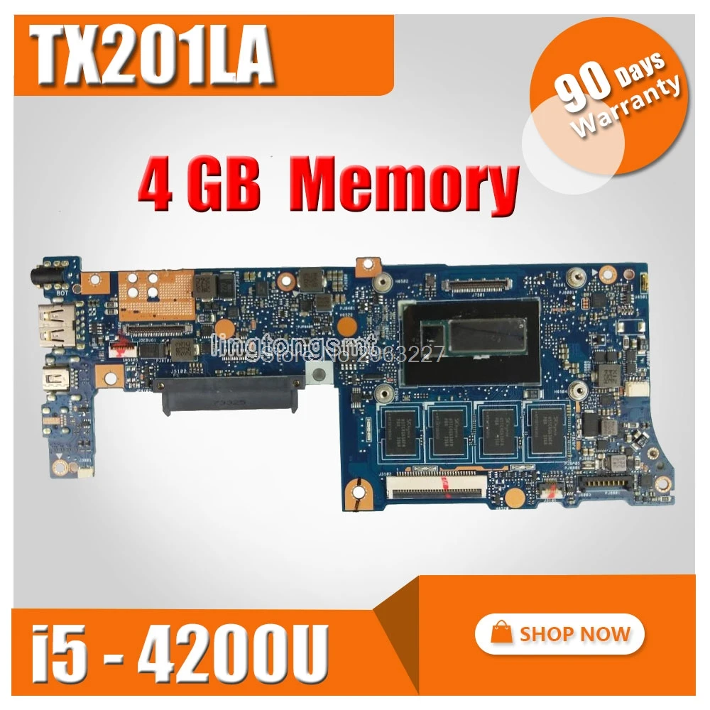 TX201LA для For Asus материнская плата ноутбука TX201 TX201L системная i5 4200U Материнская