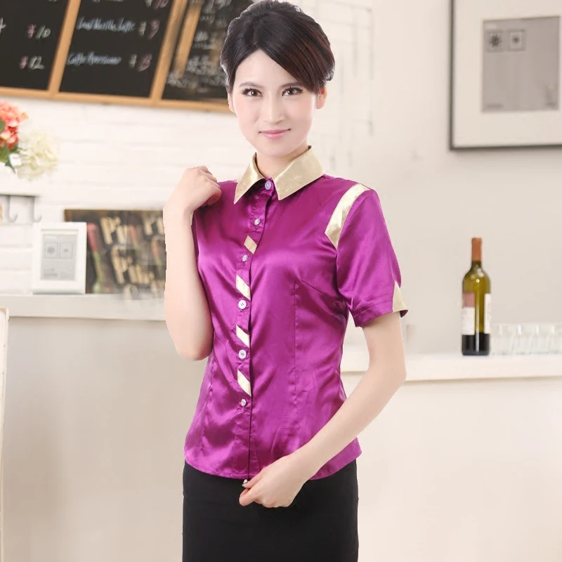 Женское летнее платье с коротким рукавом рукавом|uniform hotel|waiter uniformbar waiter uniform |