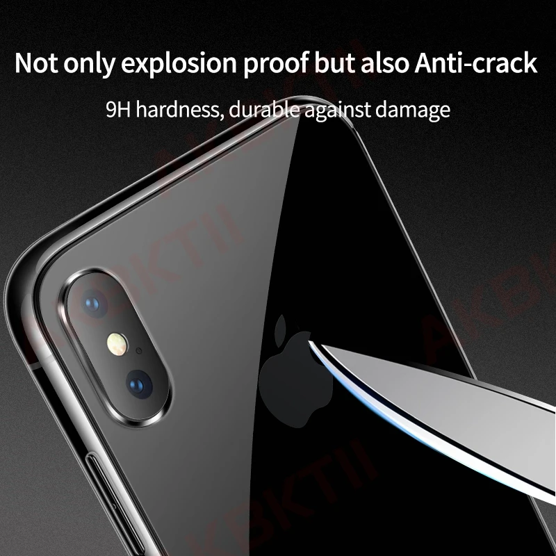 AKBKTII роскошный стеклянный чехол для iPhone XS MAX XR X s ультра тонкий прозрачный задний 7
