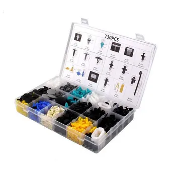 

Universal Car Bumper Fixed Clamp Push Type Clip for All Automobile Series Fastener 730PCS Mixed for Toyota for Audi for Benz