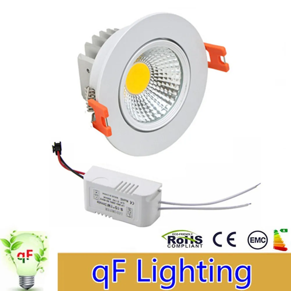 

Super Bright Dimmable Recessed LED Downlight COB 3W 5W 7W 10W 12W dimming LED Spot light led Ceiling lamp AC 110V 220V