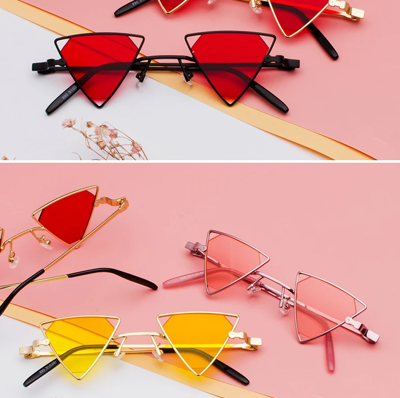 SPLOV, стимпанк, треугольные солнечные очки, Ретро стиль, полый металлический каркас, солнцезащитные очки, брендовые, дизайнерские, персональные, очки, Oculos De Sol, UV400