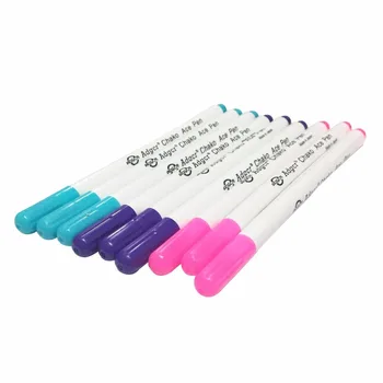 

9pcs/3 Colors Vanishing Ink Erasable Pen Water Soluble Fabric Dual function Marker Pen for Tailor's Chalk Gel pens Sewing Tools