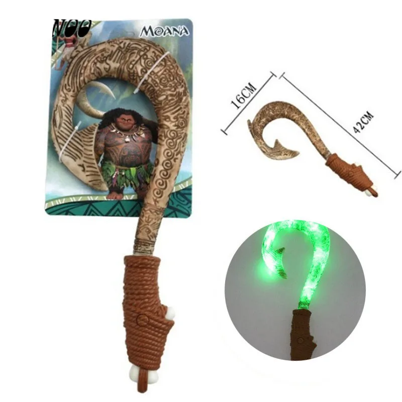 YNYNOO-New-Moana-Waialiki-Maui-Weapons-light-sound-saber-fishing-hook-Action-Figures-Moana-Adventure-Toy (6)