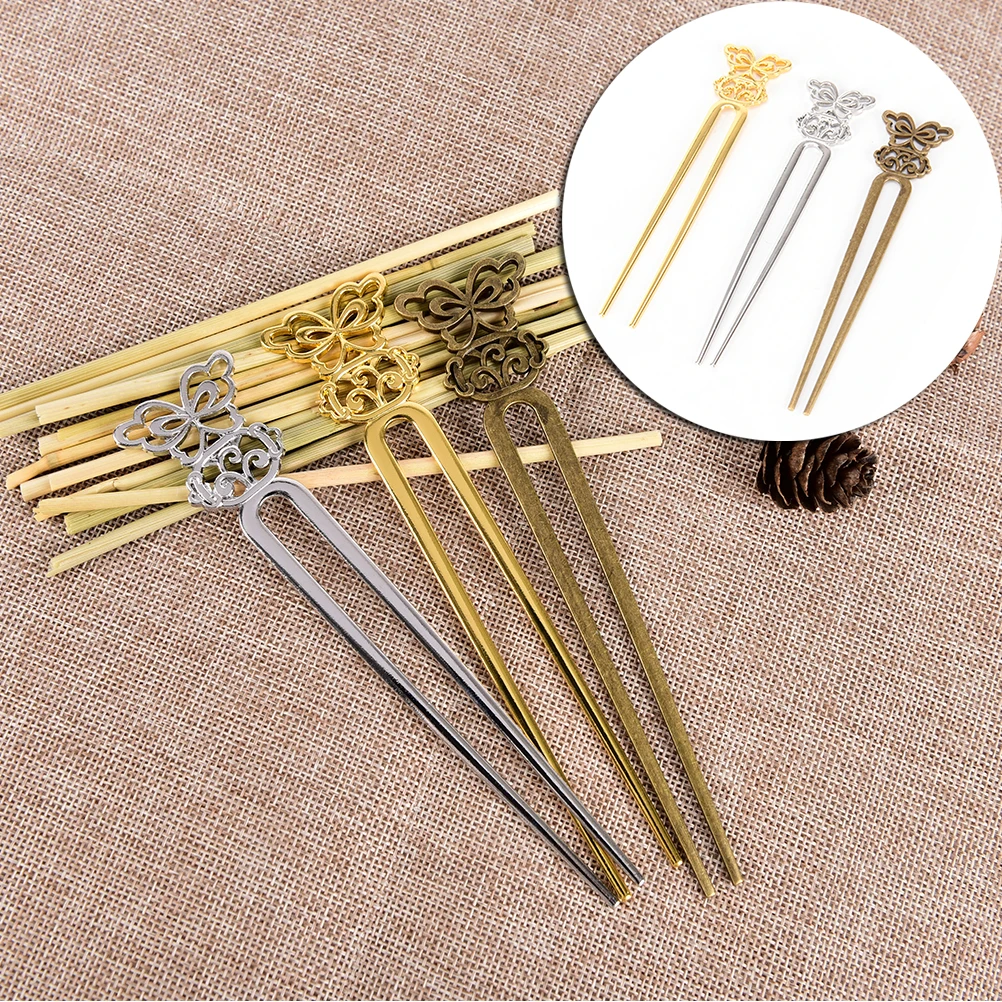 

DIY Vintage Jewelry Butterfly Design HairPin clip,Hair Sticks,Antique Bronze/Gold/Silver/ Hair Bobby pin