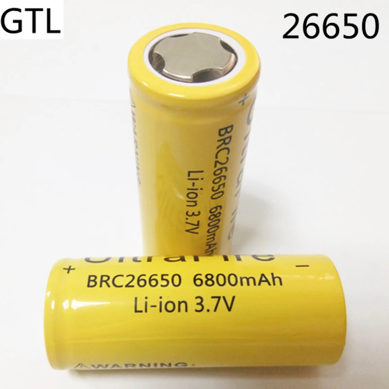 26650 3,7 v 6800 mah 26650 литиевая аккумуляторная батарея для фонариков батареи GTL EvreFire