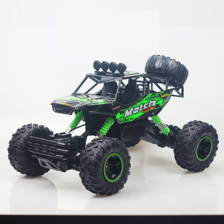 4WD электрический автомобиль RC автомобиль Bigfoot автомобиль 1/12 Багги 2,4G Радиоуправляемый автомобиль двойной мотор Высокоскоростной грузовик внедорожник игрушки подарок - Цвет: 37cm  green