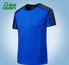CavalryWolf Men Outdoor sports workout Running Quick-Dry male t shirts