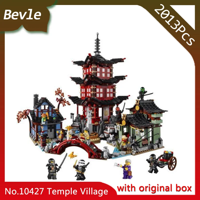 

Bevle Store Bela 10427 Ninja Series with original box Ninja Empty Surgery Temple Village Building Blocks Bricks For Children Toy