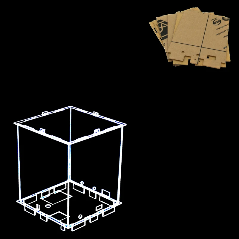 

Size 12x12x h15 cm DIY 3D 8S mini LED Light Cubeeds Acrylic- note: box only with the use of our 3d8 mini cubeeds
