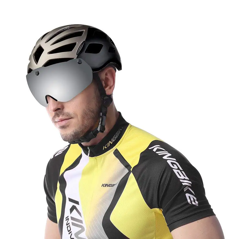 

KINGBIKE Cycling Helmet with Goggles Men Women Ultralight MTB Bike Helmet Mountain Road Women casco Specialiced Bicycle Helmets