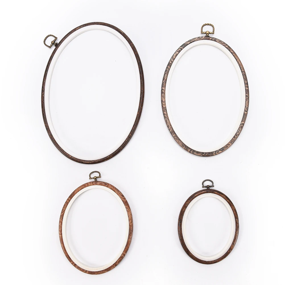 round 11cm Embroidery Hoops Frame Set Bamboo Wooden Embroidery Hoop Rings for DIY Cross Stitch Needle Craft Tools