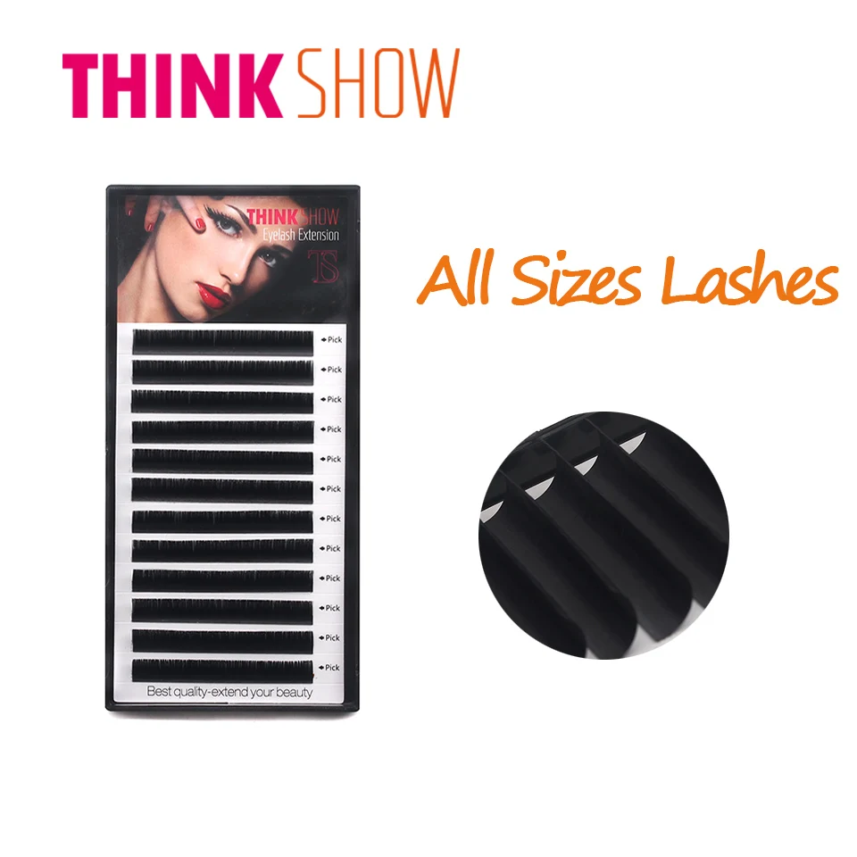 

All Size Natural Soft Individual Eyelashes Extension B/C/D Curl Korea Silk Lashes for Building 3D Volume Extension Lashes