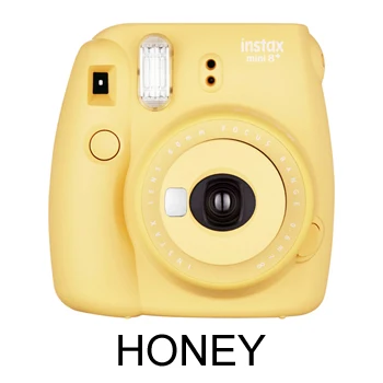 Фотокамера моментальной печати Fujifilm Instax Mini 8 Plus honey с ручным ремешком Fuji крупным планом - Цвет: Honey