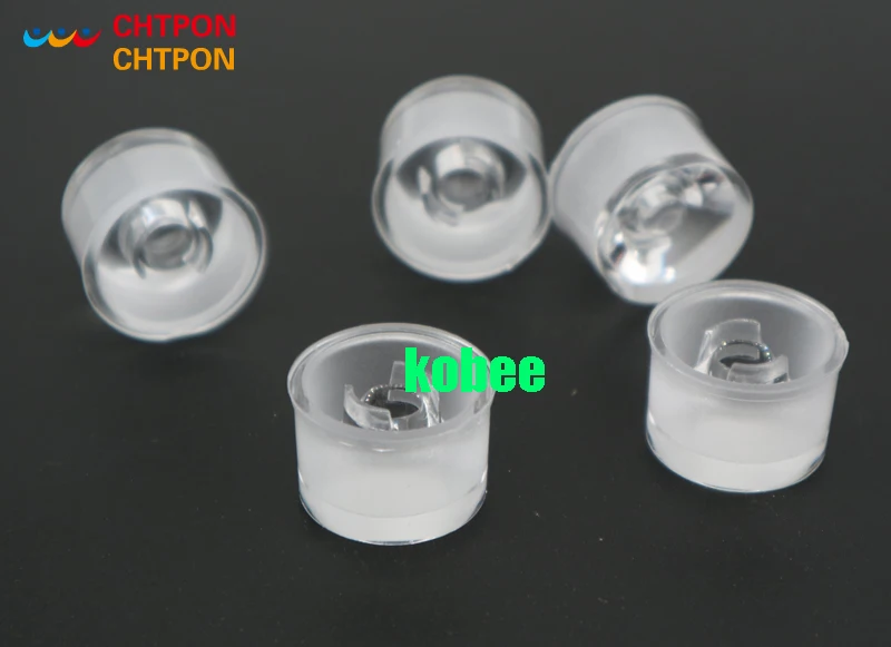 50x 1W 3W Power Lens 20mm Diameter Optical PMMA Waterproof LED Lenses