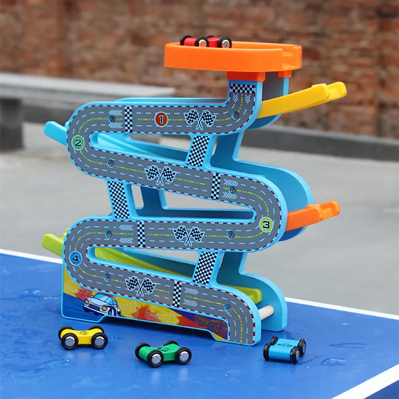 2018 новая деревянная игрушка гоночная дорожка скользящая автомобильная парковка
