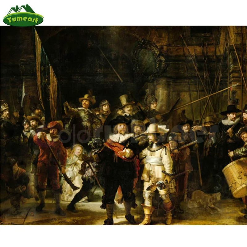 

YUMEART Diamond Painting Full Square The Night Watch Fine Art Famous Painting Diamond Painting Cross Stitch Rhinestone Picture