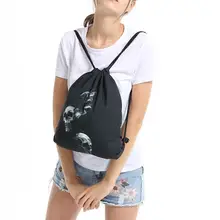 Унисекс пляжные рюкзаки пакет для конфет на Хэллоуин Подарочная сумка пакет Карман 3D Сумка на шнурке с рисунком Рюкзак пляжные сумки 0815