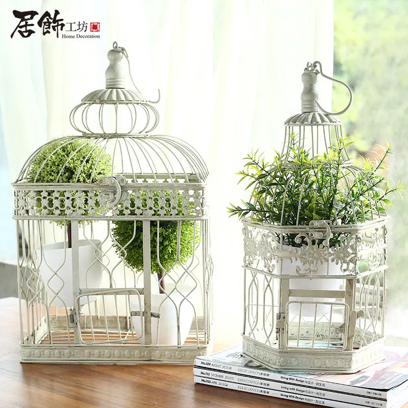 Habitat decorated home decorative wrought iron bird cage bird