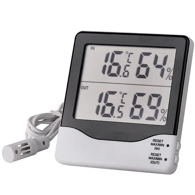 In & Out Two Channels Thermo Hygrometer Digital LCD Electronic