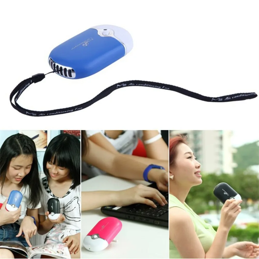 Mini Portable Handheld Desk Air Conditioner 400mAh Lithium Battery Humidification Cooler USB Rechargeable Cooling Fan