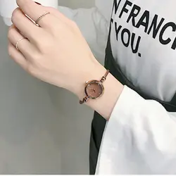 Роскошные для женщин Звездное браслет с изображением неба часы Мода блеск бриллиант маленький циферблат дамы браслет кварцевые наручные