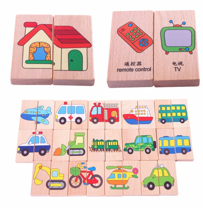 11.11 Baby 28Pcs Animal/Solitaire Domino Multicolor Educationl Building Blocks Wooden Toys Child Birthday Gift baby-building-toys : image 11.11 Baby 28Pcs Animal/Solitaire Domino Multicolor Educationl Building Blocks Wooden Toys Child Birthday Gift baby-building-toys