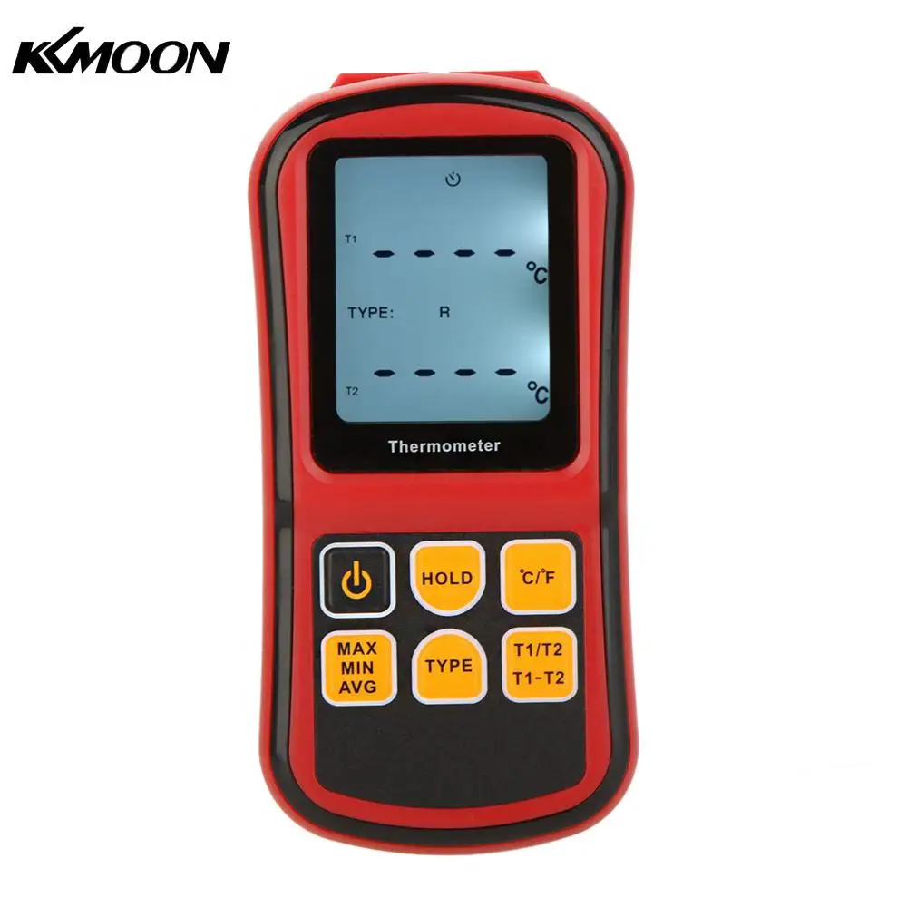 

New GM1312 Digital Thermometer Dual-channel Temperature diagnostic tool Tester for K/J/T/E/R/S/N Thermocouple with LCD Backlight