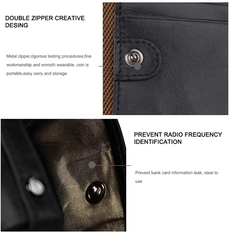 Genuine Crazy Horse Cowhide Leather Men Wallet Short Coin Purse Small Vintage Wallets Anti-RFID Pirate Brush Men Purse (19)