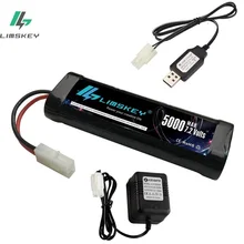 7,2 в 5000 мАч Ni-MH аккумулятор и 7,2 в зарядное устройство для радиоуправляемых игрушек Танк автомобиль самолет вертолет с разъемами Tamiya 1/16 7,2 В батарея