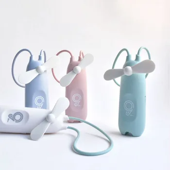 

Ultra Portable Cooling Fan Silicone Mini USB Small Removable Fan Single Speed Setting Good Gift White Blue Pink Green