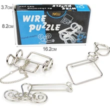 3 шт./компл. интеллект металлическая проволока головоломка игры для взрослых и детей