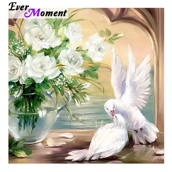 

Ever Moment Diamond Painting 5D DIY Pigeon Flower Mosaic Full Square Picture Of Rhinestone Diamond Embroidery Handmade 3F774