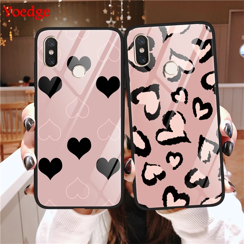 

Heart Tempered Glass Protector Case For Xiaomi Redmi 7 5 Plus S2 Note 6 5 Pro Mi 9 A2 5X 5 5S 6 Mix 2 2s Max 3 8 SE Lite Cover
