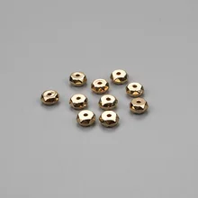 100 шт./лот 0,75 см золотого цвета CCB материал разделители бусины ювелирные изделия Аксессуары для рукоделия Изготовление ювелирных изделий ручной работы