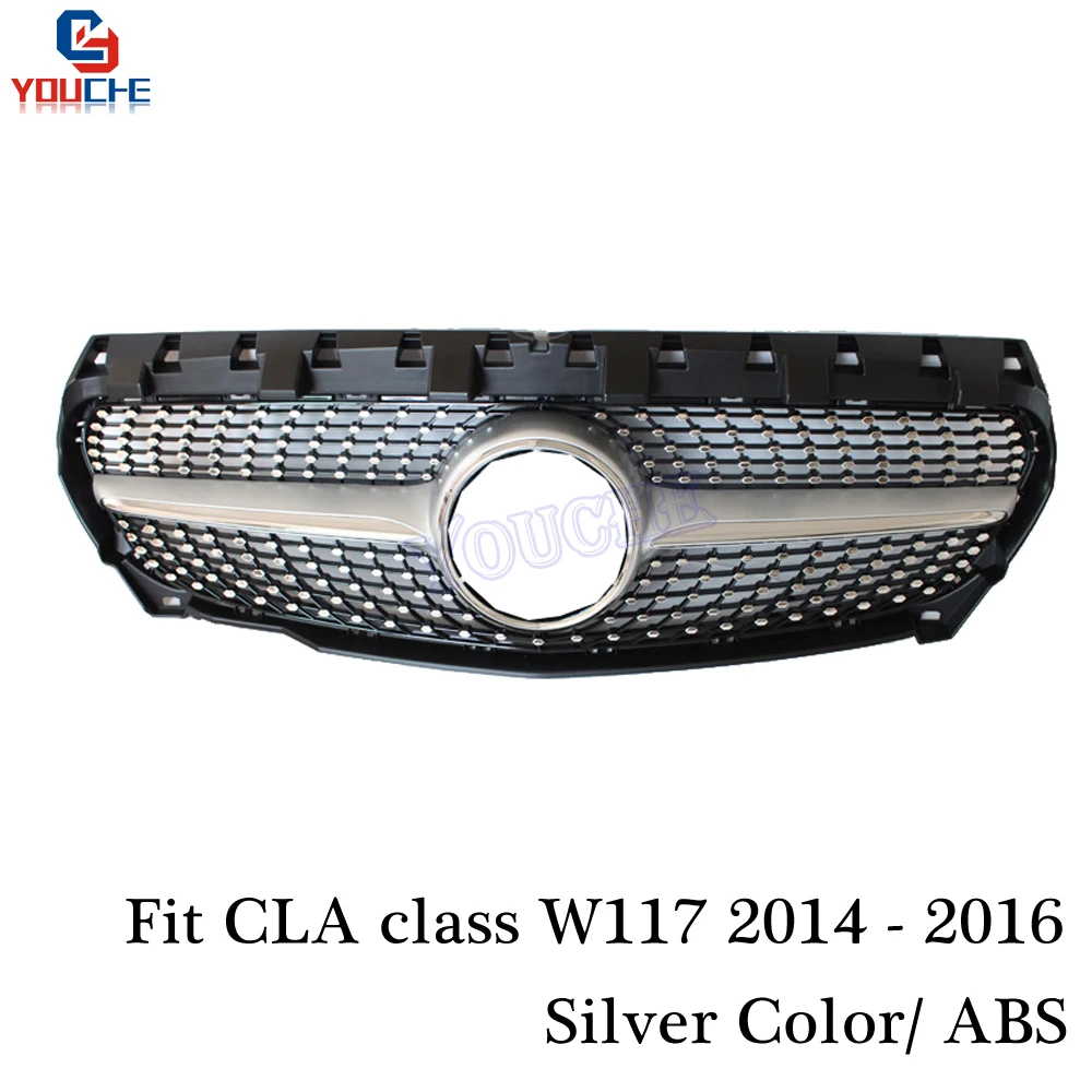 Передняя решетка бампера CLA с бриллиантами для Mercedes W117 2014 2016 pre facelift CLA180 CLA200 CLA250 CLA45