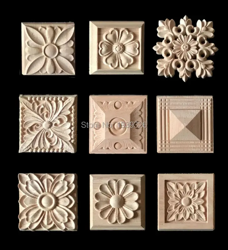 Fl Wood Carved Corner Woodcarving Decal Onlay Lique 6pcs Wood Carving Lique 2017 Cabinet Door Europe Solid Crafts Furniture Accessories Flower Alphabet Carved