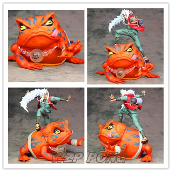 

New 2pcs/set anime Naruto Jiraiya Gama Bunta figure Toy PVC cartoon model action figure juguetes for Children Birthday Gift